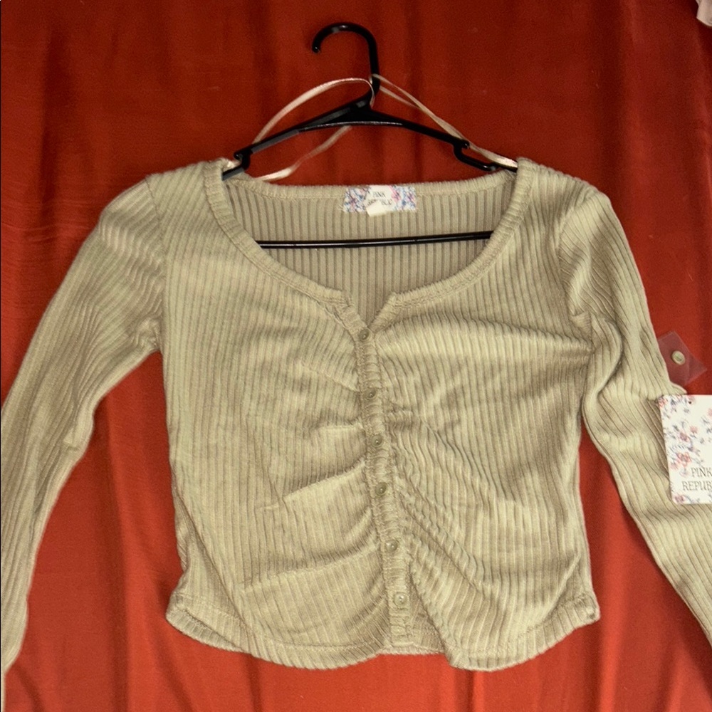 Women's Ribbed Top - Olive